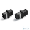 Hyperline FA-P01Z-SC/SC-N/BK-BK Оптический проходной адаптер SC-SC, MM, simplex, корпус пластиковый, черный, черные колпачки