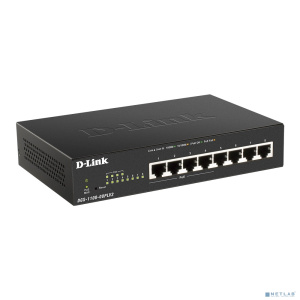 D-Link DGS-1100-08PLV2/A1A Настраиваемый L2 коммутатор с 8 портами 10/100/1000Base-T (4 порта PoE 802.3af/at, PoE-бюджет 80 Вт)