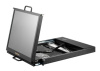 Консоль для стойки 19" AMK701-19UBHRU, 1U, дисплей 19" LCD, 1280x 1024, ,двойная направляющая, 1,8 м HDMI/USB кабель, 1 х HDMI, USB K/B, touchpad, RU
