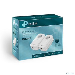 TP-Link TL-PA8010P KIT AV1300 Комплект гигабитных адаптеров Powerline со встроенной розеткой