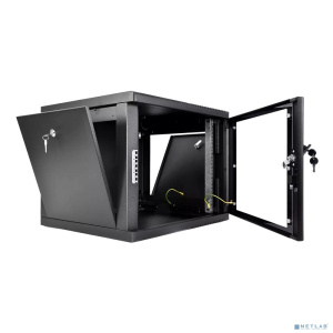 ЦМО Шкаф телекоммуникационный настенный разборный 9U (600 x 650) съемные стенки, дверь стекло, цвет черный (ШРН-М-9.650-9005)
