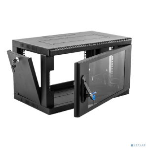 ЦМО Шкаф телекоммуникационный настенный 9U (600 x 650) дверь стекло, цвет черный (ШРН-9.650-9005)