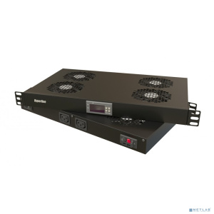 Модуль вентиляторный Hyperline (TRFA-WB-MICR-4F-RAL9004) 4 вент. с термостатом черный (упак.:1шт)