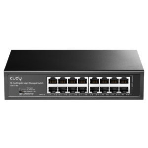 Коммутатор CUDY 16-Port Gigabit Light Managed Switch 16-Port Gigabit Light Managed Switch, 16 Gigabit RJ45 Ports, Rack-mountable Steel Case(Rack-Mount