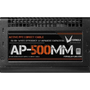 Блок питания Formula ATX 500W AP-500ММ 80 PLUS WHITE (20+4pin) APFC 120mm fan 6xSATA RTL