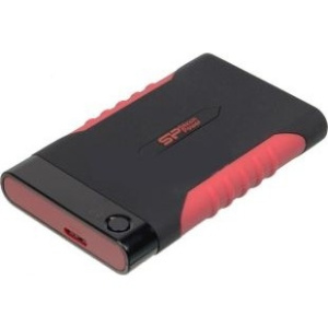 Жесткий диск SILICON POWER Portable HDD 2Tb Armor A15 SP020TBPHDA15S3L {USB3.0, 2.5", Shockproof, black-red}