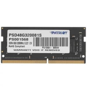 Модуль памяти PATRIOT для ноутбука SODIMM 8GB PC25600 DDR4 PSD48G320081S Модуль памяти PATRIOT для ноутбука SODIMM 8GB PC25600 DDR4 PSD48G320081S