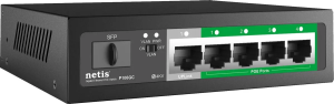 Коммутатор NETIS P106GC (L2) 5x1Гбит/с 1SFP 4PoE 60W неуправляемый
