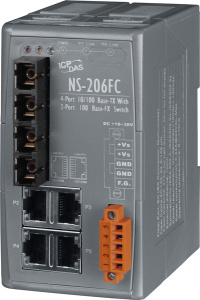 Коммутатор 4 x 10/100BaseTX, 2 x 10/100BaseFX, многомод, разъем SC