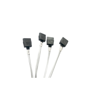 Кабель DiliVing DLHS36-0439 HDmSAS (SFF8643) -to- 4*SATA +SideBand, metall lockers, SAS2.1 (6G), 75cm