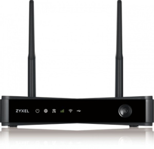 Роутер беспроводной Zyxel LTE3301-PLUS-EU01V1F AC1200 10/100/1000BASE-TX/3G/4G cat.6 черный