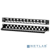 Hyperline PPBL3-19-24S-RM Модульная патч-панель 19", 24 порта, Flat Type, 1U, для модулей Keystone Jack, с задним кабельным организатором (без модулей