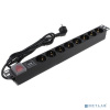 Exegate EX280846RUS Блок розеток ExeGate ServerPro PDU-19H807 Al-8S-EU2-SW-SPD1, 19",1U,алюм, 8Sch, евровилка, 2м, SPD1