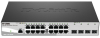 Коммутатор D-Link Управляемый L2 коммутатор, 16x1000Base-T, 4x1000Base-X SFP, защита от статического электричества до 6 кВ, CLI, консольный порт RJ-45