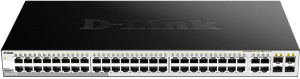 Коммутатор D-LINK Коммутатор/ DGS-1210-52/FL Managed L2 Switch 48x1000Base-T, 4xCombo 1000Base-T/SFP, Surge 6KV, CLI