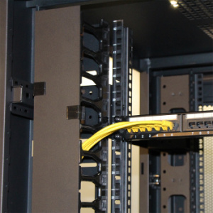 Кабельный органайзер вертикальный Lanmaster TWT-CBB-DVO-42U/M односторонний пальцы 42U шир.:19" глуб.:155мм (упак.:2шт)