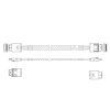 Кабель JPC P47SSDN01000-2 Cable OCuLink x4 42P (прямой Straight Type) -TO- OCuLink x4 42P (прямой Straight Type) , 85 Ohm, L:100cm