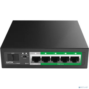 Netis P106GC Коммутатор, кол-во портов: 4x1 Гбит/с, SFP 1x1, кол-во SFP/uplink: RJ-45 1x1 Гбит/с, PoE: 4x15.4 Вт (макс. 58 Вт)