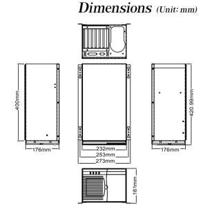 Корпус PAC-1000GBPX/300W, 6-слот. Full-size, 1 x 5.25”, 1 x 3.5” HDD, 1 x 3.5", 1 x LPT, 1 x COM, блок питания ACE-A130С (300 Вт, ATX), черный, 0....+