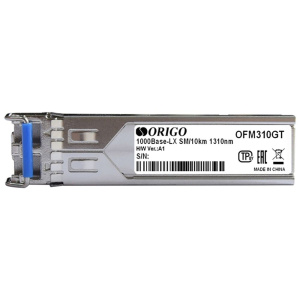 Трансивер ORIGO OFM310GT/A1A SFP-трансивер 1000Base-LX,
1310нм, одномод, до 10 км
