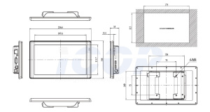 Безвентиляторный панельный компьютер PPC-090T-D2N5N-GE, дисплей 9'', 1024 x 600, процессор Vortex86DX2 933 МГц, 2 Гбайт DDR2, 3 USB, 2 COM, 2 LAN, 1 S