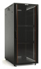 Шкаф коммутационный Hyperline (TTBR-2266-AS-RAL9004) напольный 22U 600x600мм пер.дв.стекл задн.дв.спл.стал.лист 2 бок.пан. 800кг черный 510мм 1166мм I