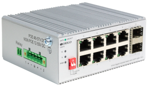 Коммутатор ORIGO Промышленный неуправляемый коммутатор, 8x1000Base-T, 2x1000Base-X SFP, защита от статического электричества до 4 кВ, -40..75°C