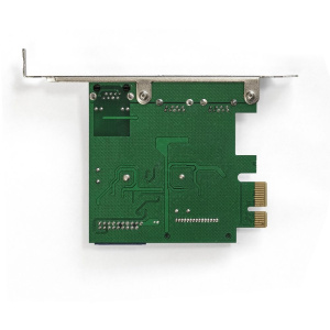 Контроллер Exegate EX290278RUS Контроллер сетевой ExeGate EXE-362 (PCI-E x1 v2.0, 2*USB3.0 ext. + 1*USB3.0 int. + LAN UTP 1000Mbps, разъем доп.питания