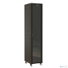Hyperline TTBR-4268-AS-RAL9004 Шкаф напольный 19-дюймовый, 42U, 2055x600х800 мм (ВхШхГ), передняя стеклянная дверь со стальными перфорированными боков