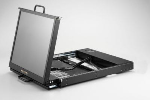 Консоль для стойки 19" AMK701-19PBRU, высота 1U, TFT LCD 19", 1280x1024, 1 x PS2, русифицированная клавиатура, тачпад, 90 ~ 264В AC