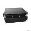 Hyperline FO-19BX-2U-F0-6xSLT-W120H32-EMP Патч-панель 19” универсальная, пустой корпус, 2U, фиксированная рама горизонтальная, 6 слотов (3х2), вмещает