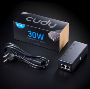 Инжектор PoE Cudy POE200 10/100/1000BASE-T 30Вт 54В(DC) Инжектор PoE Cudy POE200 10/100/1000BASE-T 30Вт 54В(DC)