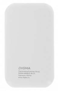 Модем 3G/4G Digma Mobile Wi-Fi DMW1880 micro USB Wi-Fi Firewall +Router внешний белый