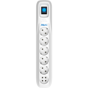 Фильтр Сетевой фильтр ZIS PILOT L (GP), 1,8м, 5+1 розетка, 10А/2,2кВт, св.серый (внешний вид б/у)