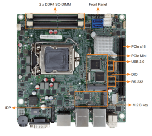 Промышленная материнская плата KINO-DH110, форм-фактор Mini-ITX, сокет LGA 1151, процессор Intel®Core ™ i7/i5/i3, Celeron® и Pemtium®, DDR4 до 32 Гб,