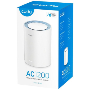 Маршрутизатор CUDY AC1200 Wi-Fi Mesh Solution 1-Pack, Chipset MediaTek, Dual-Band, 867Mbps at 5GHz + 300Mbps at 2.4GHz, 802.11ac/a/b/g/n, 2 Fast Ether