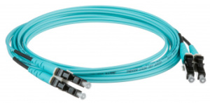 Патч-корд Panduit FX2ELLNLNSNM003 2x50/125 OM3 LC дуплекс-LC дуплекс 3м LSZH аквамарин