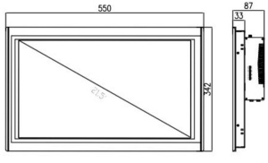 езвентиляторный панельный компьютер Nodka TPC6000-A2154-TP-6500T-8G-SSD128G Дисплей 21.5" с резистивным сенсорным экраном. Пылевлагозащита по передн
