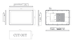 Промышленный панельный компьютер GOT321W-502-PCT, дисплей 21.5" FHD, емкостный сенсорный экран, разъем LGA1151 для процессоров Intel Core i7/i5/i3/Cel
