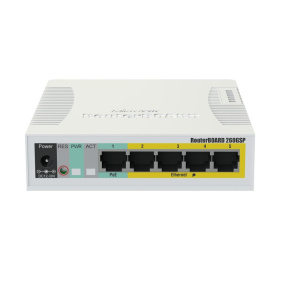 Коммутатор/ RB260GSP 5x Gigabit PoE out Ethernet Smart Switch, SFP cage, plastic case, SwOS