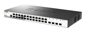 коммутатор D-Link Управляемый L2 коммутатор, 24x1000Base-X SFP, 4x10GBase-X SFP+, CLI, консольный порт RJ-45, RPS