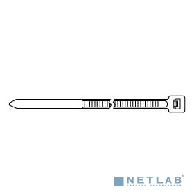 Hyperline GT-150IBC Стяжка нейлоновая неоткрывающаяся, безгалогенная (halogen free), 150x3.6мм, черная (100 шт)