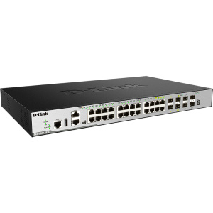 Коммутатор D-LINK Коммутатор/ DGS-3630-28TC/A1ASI,DGS-3630-28TC/*SI Managed L3 Stackable Switch 20x1000Base-T, 4x10GBase-X SFP+, 4xCombo 1000Base-T/SFP, Surge 6KV,