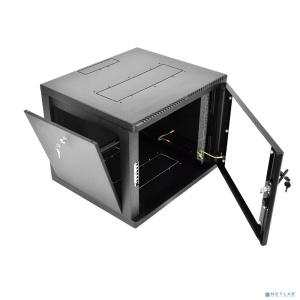 ЦМО Шкаф телекоммуникационный настенный разборный 9U (600 х 520), съемные стенки, дверь стекло, черный(ШРН-М-9.500-9005)