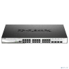 D-Link DGS-1210-28X/ME/C1A Управляемый L2 коммутатор с 24 портами 10/100/1000Base-T и 4 портами 10GBase-X SFP+
