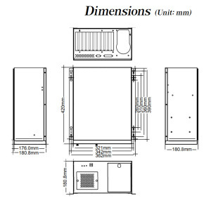 Корпус PAC-125GWPX/300W,10- слот. Full-size, PICMG, 2 x 5.25”, 1 x 3.5” HDD, 2 x USB, 1 x LPT, 1 x COM, блок питания ACE-A130С (300 Вт, ATX), белый, 0
