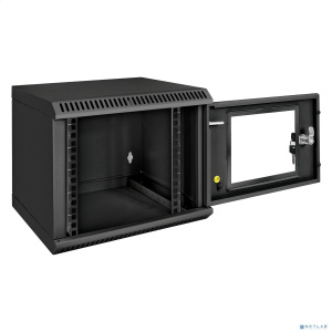 Exegate EX298624RUS Шкаф телекоммуникационный 10" настенный 6U ExeGate EC-WM-6U.280.G.BLACK (10”, 6U, 350x280x287mm (ШхГхВ), передняя дверь закаленное