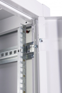 Шкаф серверный ЦМО (ШТК-Э-42.6.10-44АА) напольный 42U 600x1000мм пер.дв.перфор. задн.дв.перфор. 2 бок.пан. направл.под закл.гайки 710кг серый 915мм 95