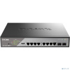 D-Link DSS-200G-10MPP/A1A Настраиваемый L2 коммутатор с 8 портами 10/100/1000Base-T и 2 портами 1000Base-X SFP (8 портов PoE 802.3af/at/bt, PoE-бюджет