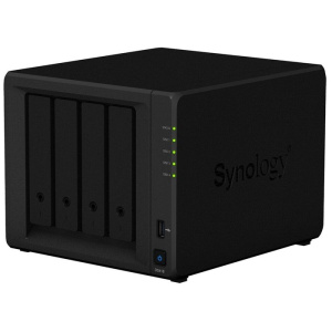 Synology DS418 Сетевое хранилище 4xHDD, QC1,4GhzCPU/2GB/RAID0,1,10,5,6/ SATA(3,5' or 2,5')/2xUSB3.0/2GigEth/iSCSI/2xIPcam(up to 30)/1xPS/2YW Synology DS418 Сетевое хранилище 4xHDD, QC1,4GhzCPU/2GB/RAID0,1,10,5,6/ SATA(3,5' or 2,5')/2xUSB3.0/2GigEth/iSCSI/2xIPcam(up to 30)/1xPS/2YW